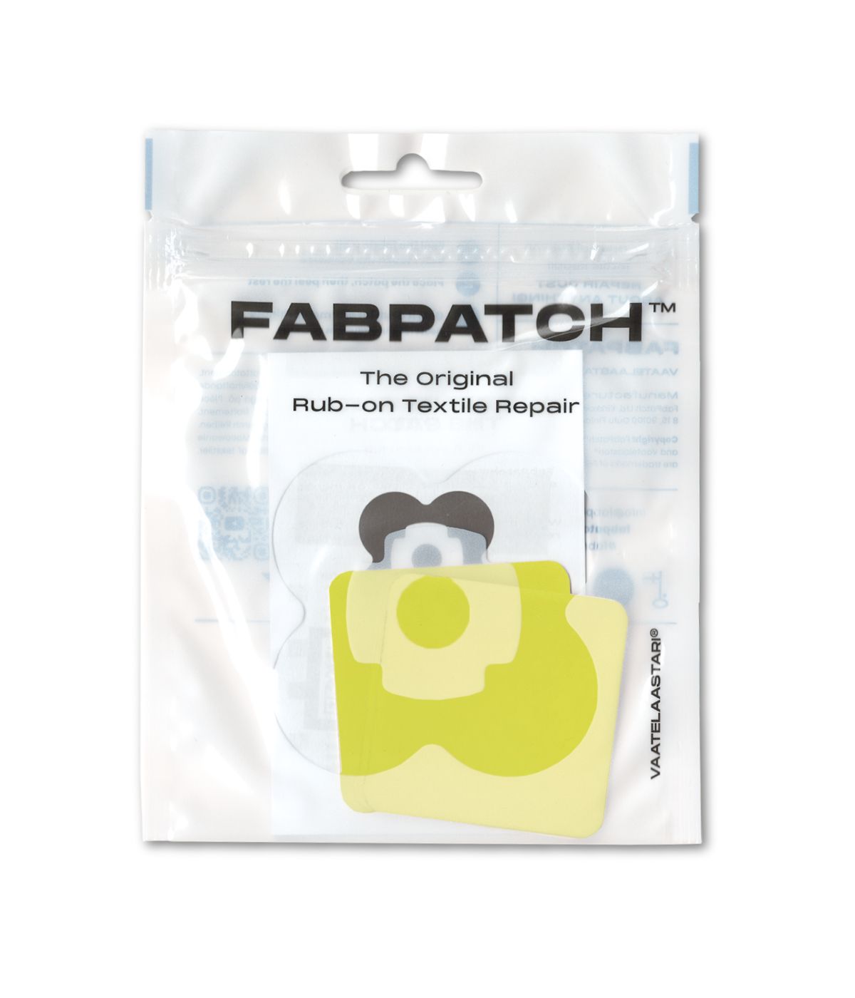 VAATELAASTARI FABPATCH HEIJASTAVA KELTAINEN HIVIS NELIÖ KORJAUSPAIKKA