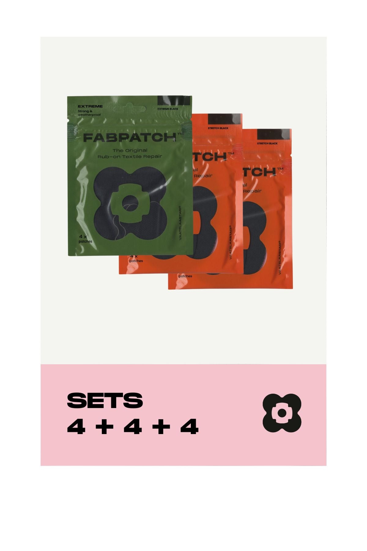 All black duo -setti: 2 x STRETCH BLACK, EXTREME BLACK