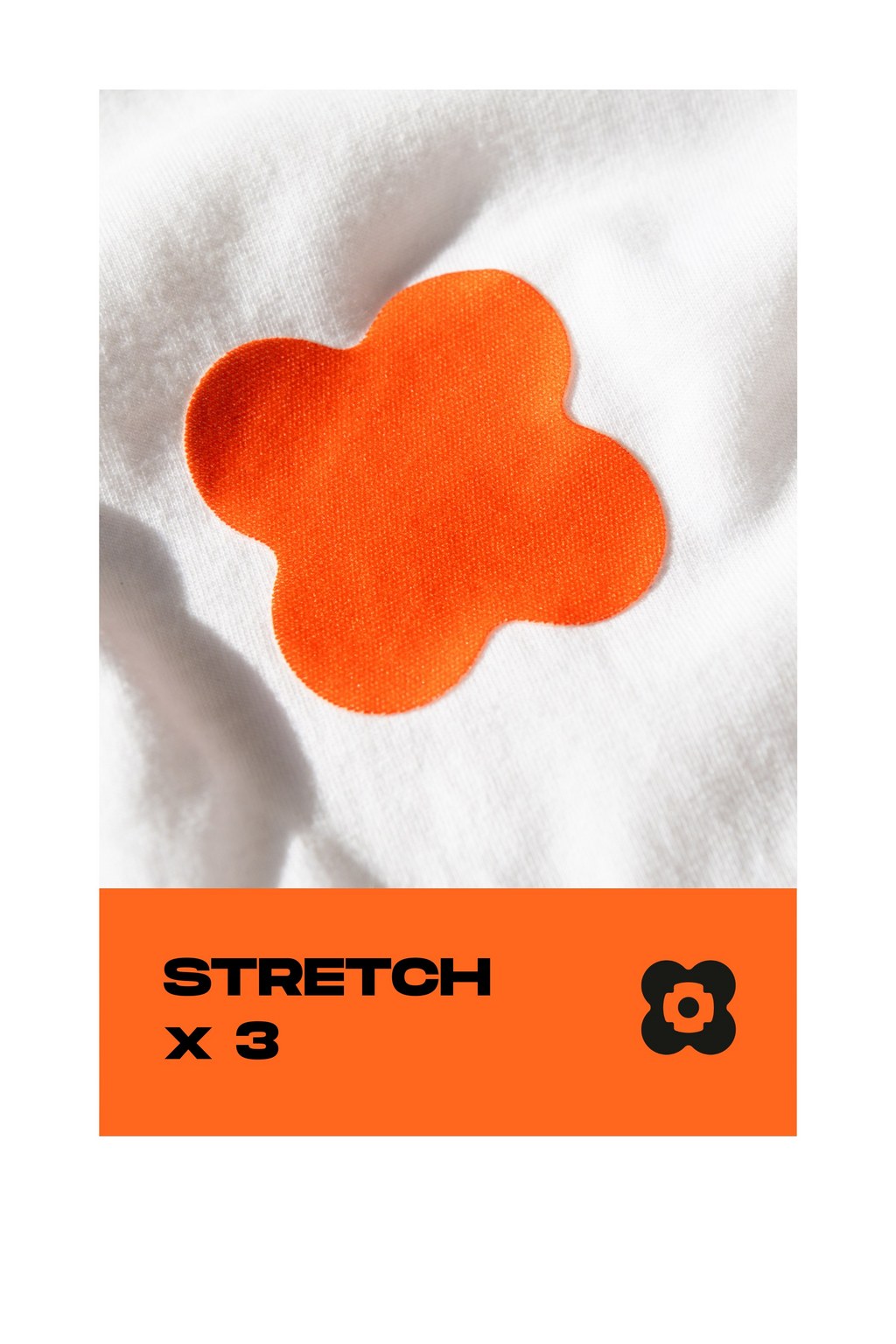 FABPATCH STRETCH Orange flowers