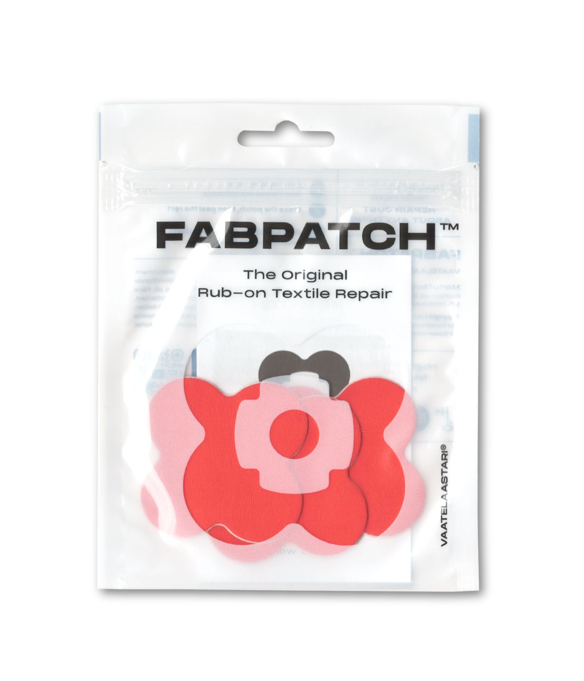 FABPATCH STRETCH Red flowers
