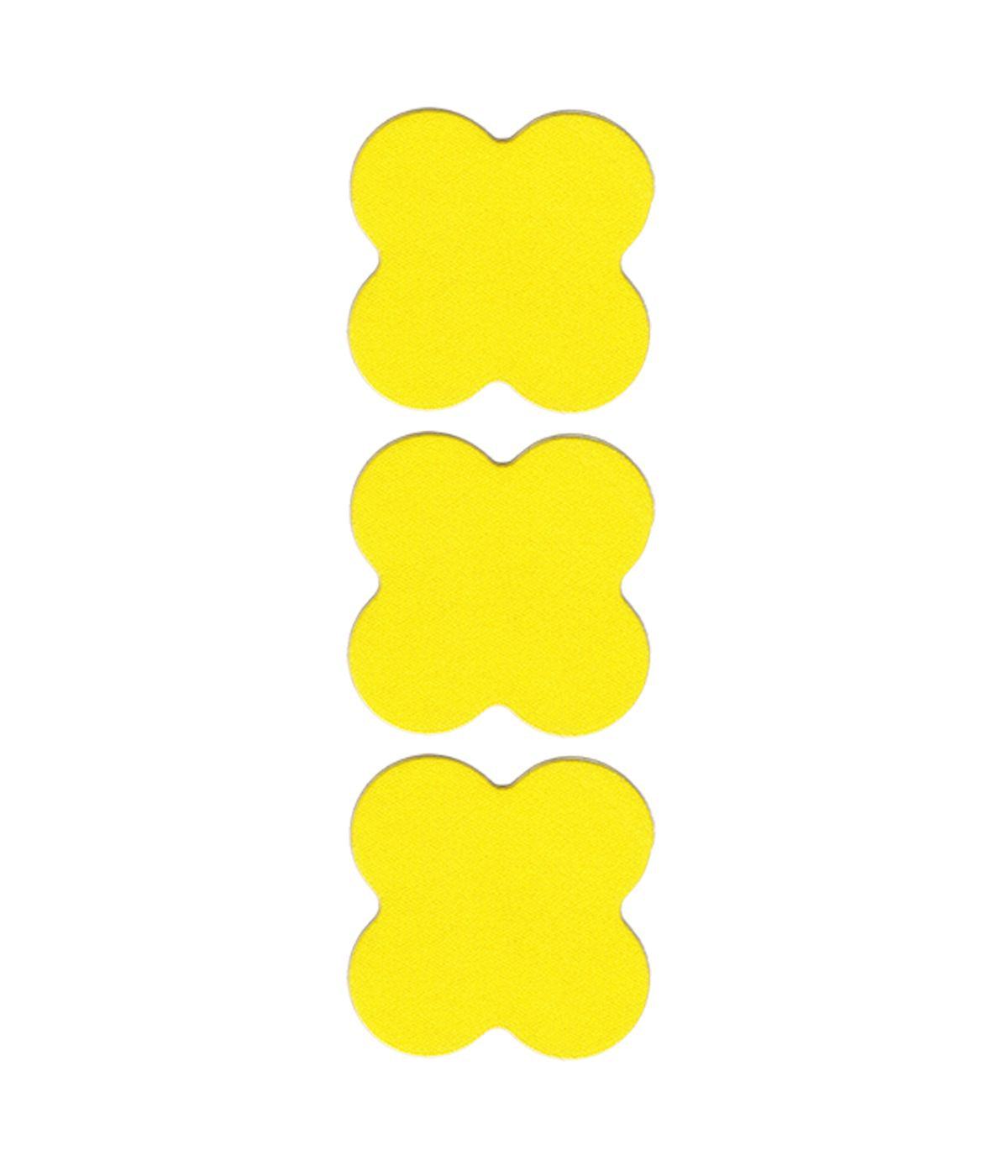 FabPatch Vaatelaastari yellow flowers korjauspaikka