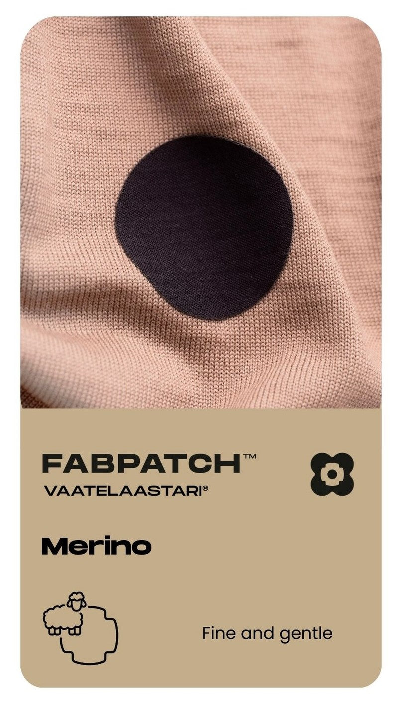 MerinovillaisetVaatelaastari FabPatch kangaspaikat